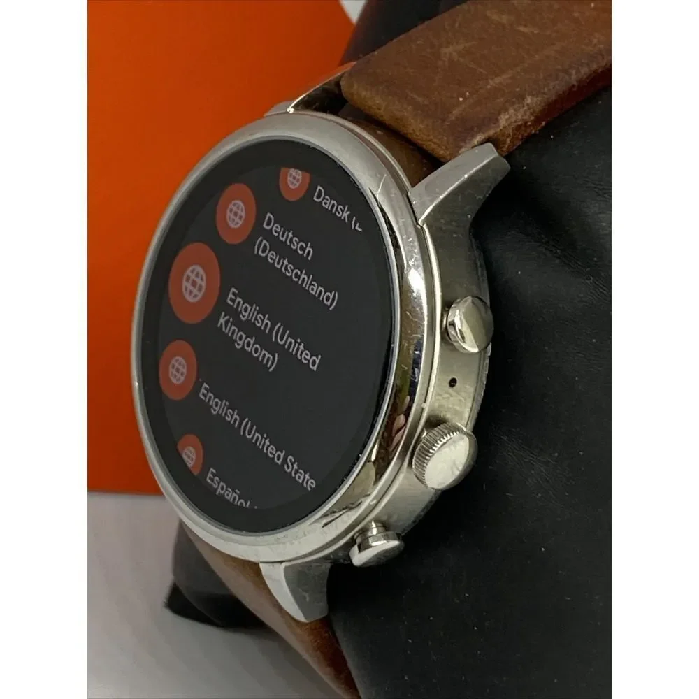 Fossil GEN 4 FTW6011 Women's Brown Leather Digital Dial Hybrid Smartwatch BS258